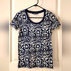 Ralph Lauren Navy Blue/White short sleeve top. Not tags,but never worn. Size M.